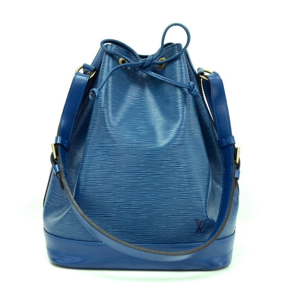 LOUIS VUITTON Shoulder Bag Leather blue Epi Noe